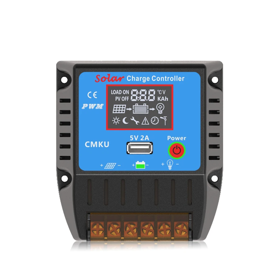 

MAYLAR 10A 20A PWM Solar Panel Charge Controller 12V 24V Auto for off Grid System with 5V Dual Output