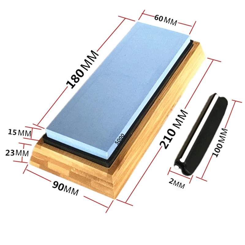 

21*9*3.8CM 5000 Grit White Corundum Sharpening Stone Bamboo Base Whetstone Kit Hand Tools Accessories