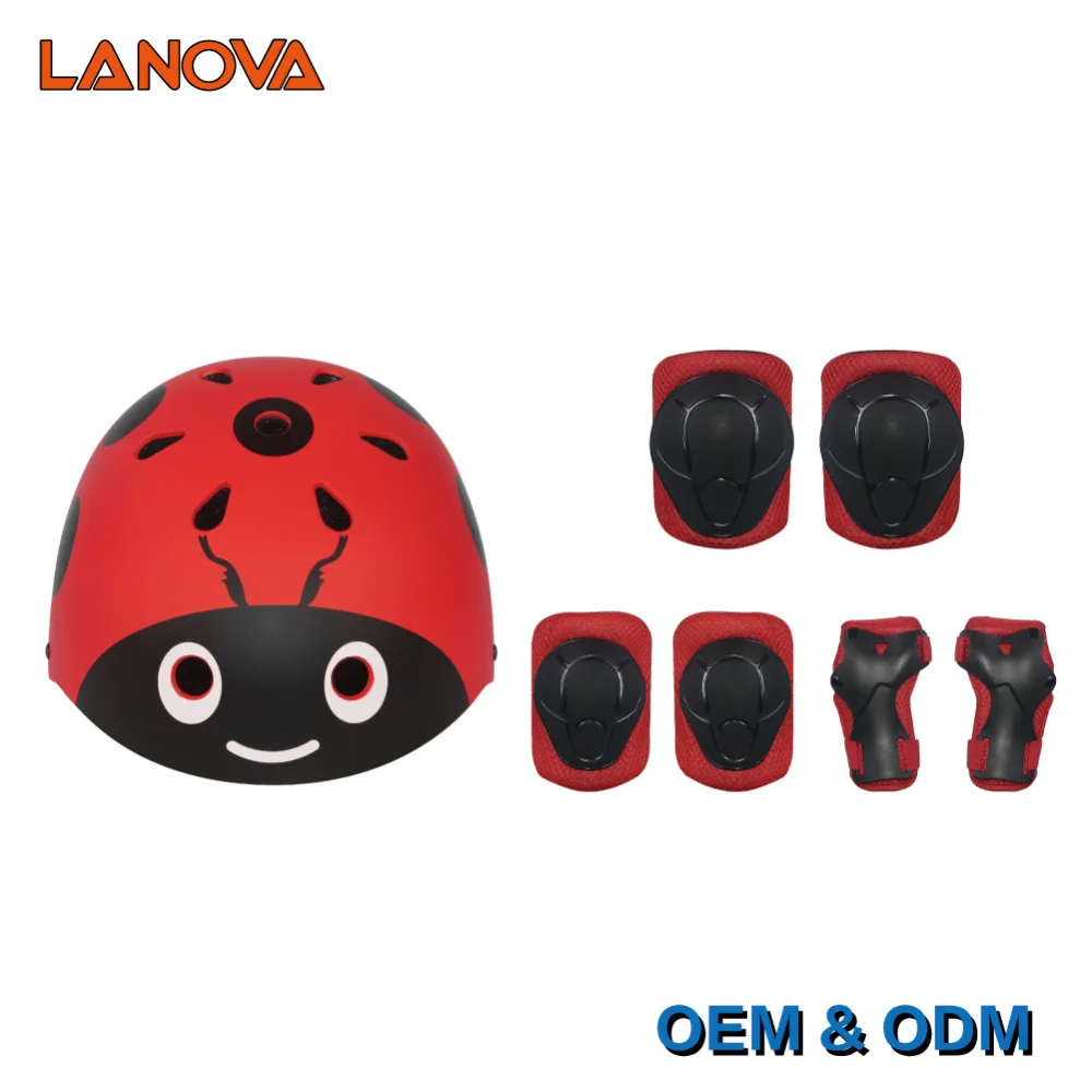 LANOVA Lovely Protective Gear Set Kids Knee Elbow Pads Wrist Protector Protection Child helmet for Scooter Cycling Roller Skate цена LANOVA Lovely Protective Gear Set Kids Knee Elbow Pads Wrist Protector Protection Child helmet for Scooter Cycling Roller Skate цены онлайн