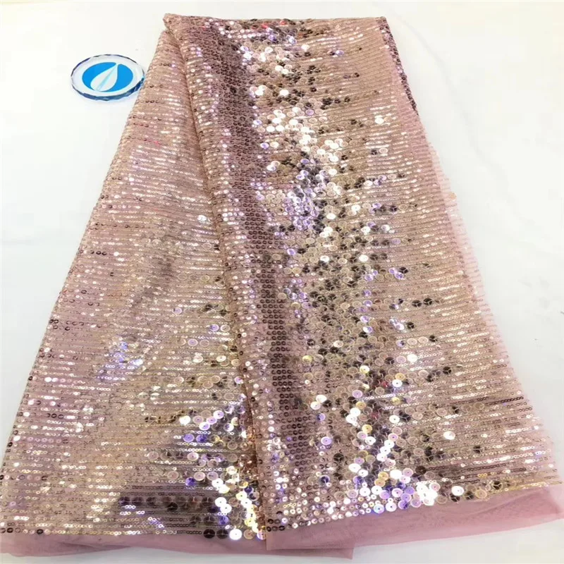 

Hot Selling Nigeria French Wedding Lace Indian Multi Color Design Tulle Lace Fabric High Quality Latest Sequin Lace Fabric A1517