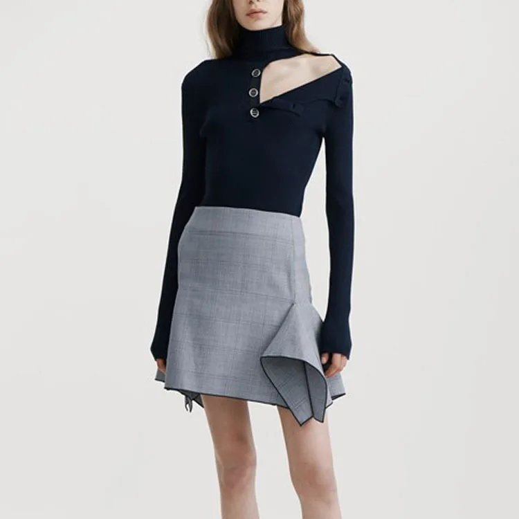 2019 Spring Women New Long-sleeved High-necked Sweater Threaded Bottom Fashion Sweater WomenPullovers Turtleneck 2019 Spring Women New Long-sleeved High-necked Sweater Threaded Bottom Fashion Sweater WomenPullovers Turtleneck