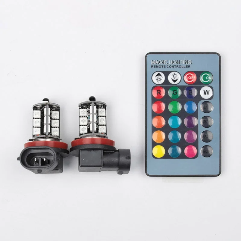 LED 27SMD Blub 2x5050 RGB 9005/9006/H11/H7 Driving Reversing Blub Car Headlight Fog/Driving Lamp Car Styling accessories LED 27SMD Blub 2x5050 RGB 9005/9006/H11/H7 Driving Reversing Blub Car Headlight Fog/Driving Lamp Car Styling accessories