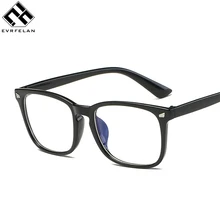 Очки черная рамка модные очки кадр прозрачные линзы квадратных Для женщин Для мужчин очки
