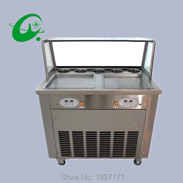 2 pan Ice cream fryer roller machine computer control pan roller Ice