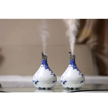 

1PC US Plug Essential Oil Diffuser Porcelain Design LED Noiseless Healthy Cool Mist Aroma Humidifier for SPA Home Office Yoga