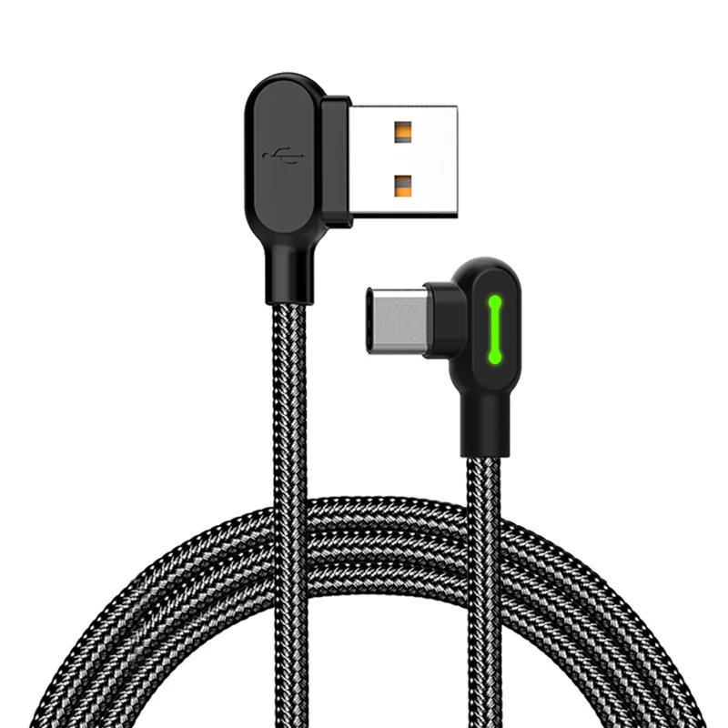 

Newly USB 3.1 Fast Charger Cable Right Angle 90 Degree Data Sync Cable with Light