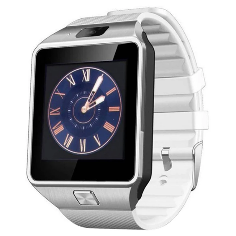 DZ09 умные часы для бега на открытом воздухе, Bluetooth, умные часы с сенсорным экраном, носимые для Android, телефонных звонков, SIM, мужские часы, браслет - Цвет: White