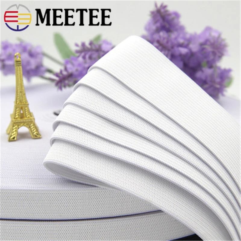 Meetee 0 8 5 см утолщенная черная белая эластичная лента Резиновая сделай сам швейные