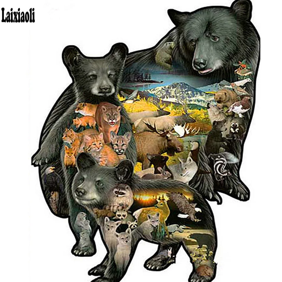 diamond embroidery black bear diamond painting full square round