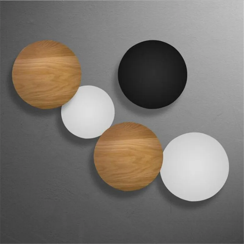 

Modern Simple Round Iron Led Wall Lamp for Bedroom Foyer Background Aisle Decor 20/25/30/35cm Lighting Fixture 1818