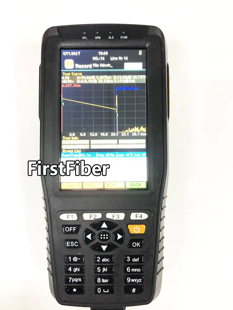 US $417.05 High Precision OTDR Tester Optical Time Domain Reflectometer 4 in 1 OPM OLS VFL Touch Screen 3m to 60km Range Optical Instrument