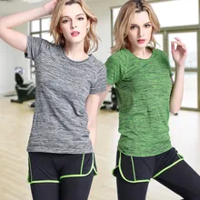 Спортивная футболка для бега для женщин быстросохнущая футболка для спортзала или йоги Йога фитнес с коротким рукавом футболка для бега беговые Топы