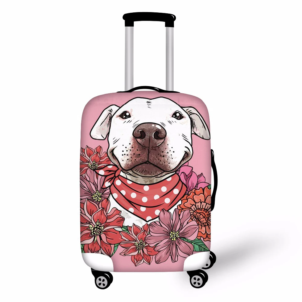 

ThiKin Bull Terrier Print Luggage Protective Cover Pit 18-30 Inch Suitcase Cover for Women Fashion Trolley Case Dust Cover