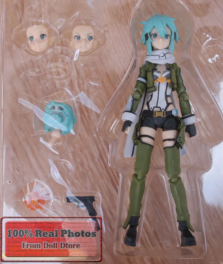 15CM Japanese anime Figma 241 GGO Sinon Action Figure SAO Brand Anime Sword Art Online 2