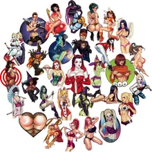 50pcs Rock Sexy Beauty Series Stickers Horror Graffiti Waterproof Sticker for Luggage Guitar Helmet Laptop Skateboard Decals 50pcs Rock Sexy Beauty Series Stickers Horror Graffiti Waterproof Sticker for Luggage Guitar Helmet Laptop Skateboard Decals