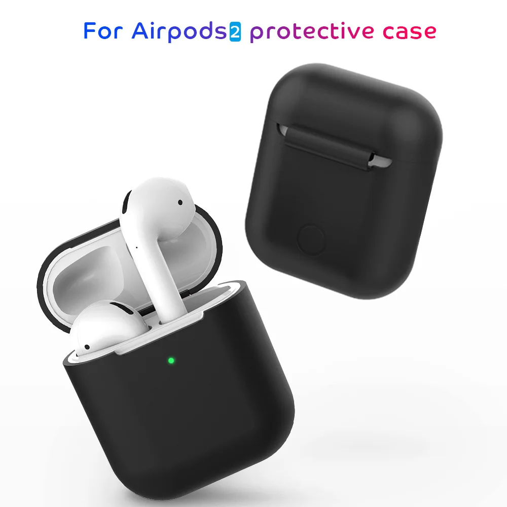 Для AirPods 2 Чехол защитный силиконовый крышка чехол противоударный Earpods для Apple