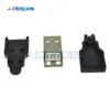 New 10pcs Type A Male USB 4 Pin Plug Socket Connector With Black Plastic Cover ► Photo 3/5