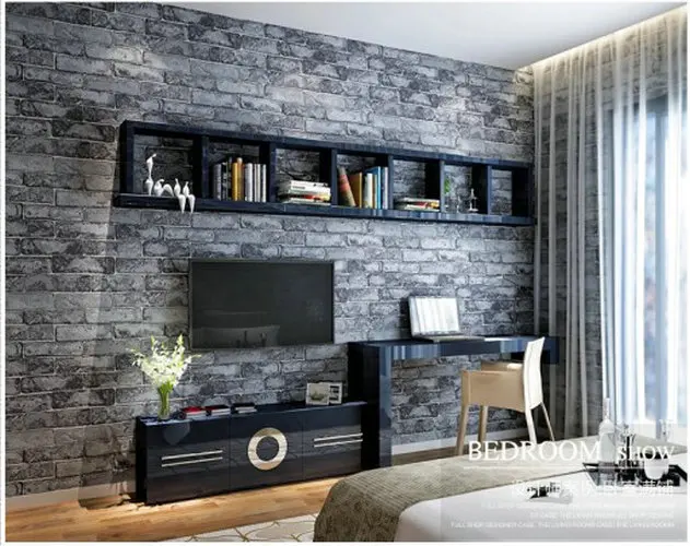 Lavable home vinilo de la decoración wallpapers pared de ladrillo