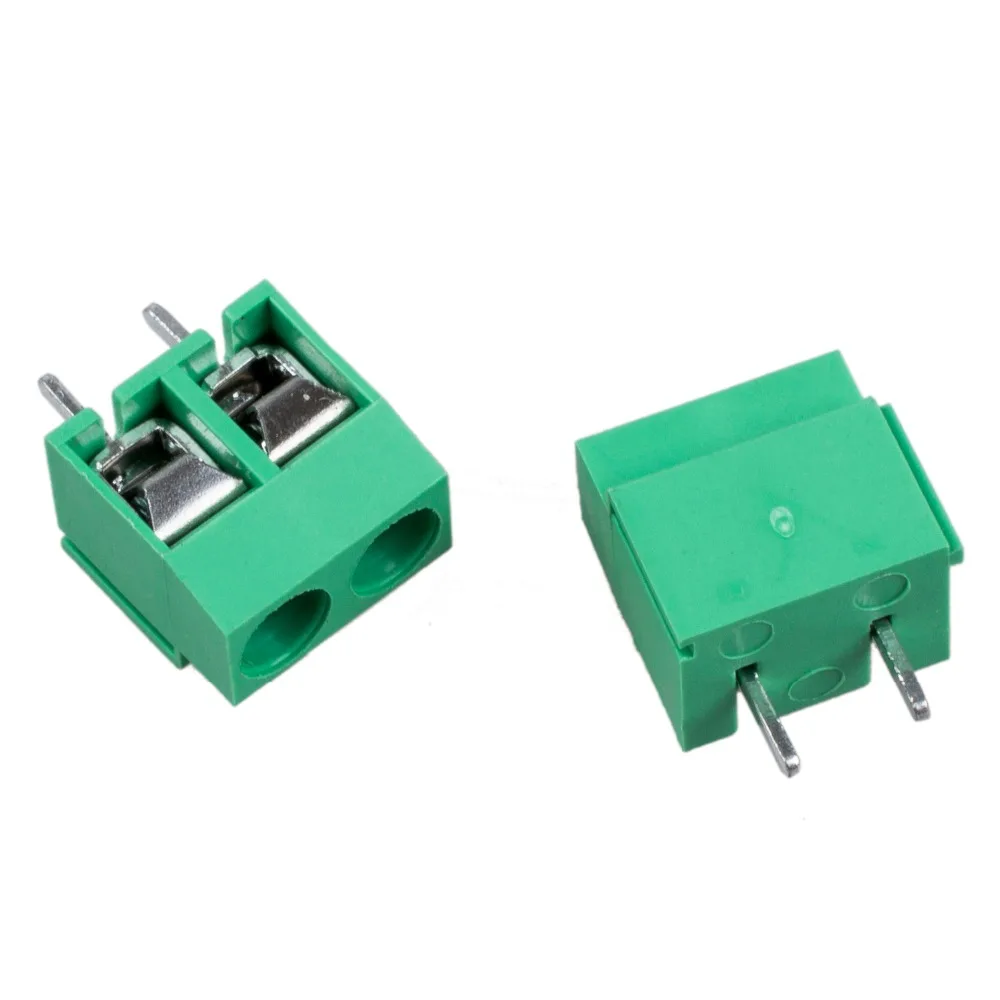10 шт./20 шт./30 шт. 2 Pin 5 мм Шаг 8A 250 в PCB винт зеленый разъем крепление клеммный