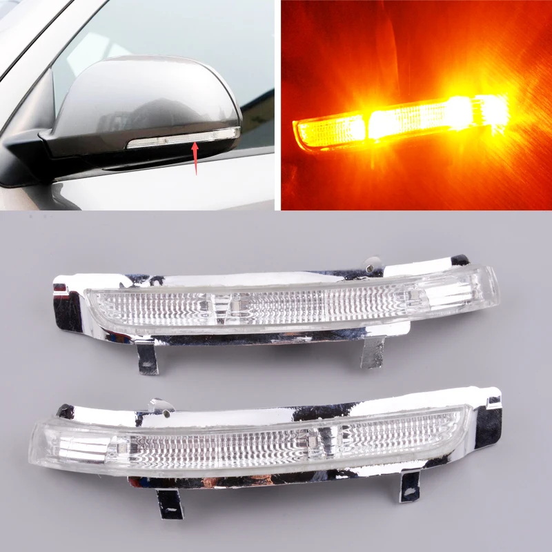

CAPQX Side Rear view rearview mirror LED turn signal light lamp flasher Indicator blink For VW SKODA New Octavia ,New Superb