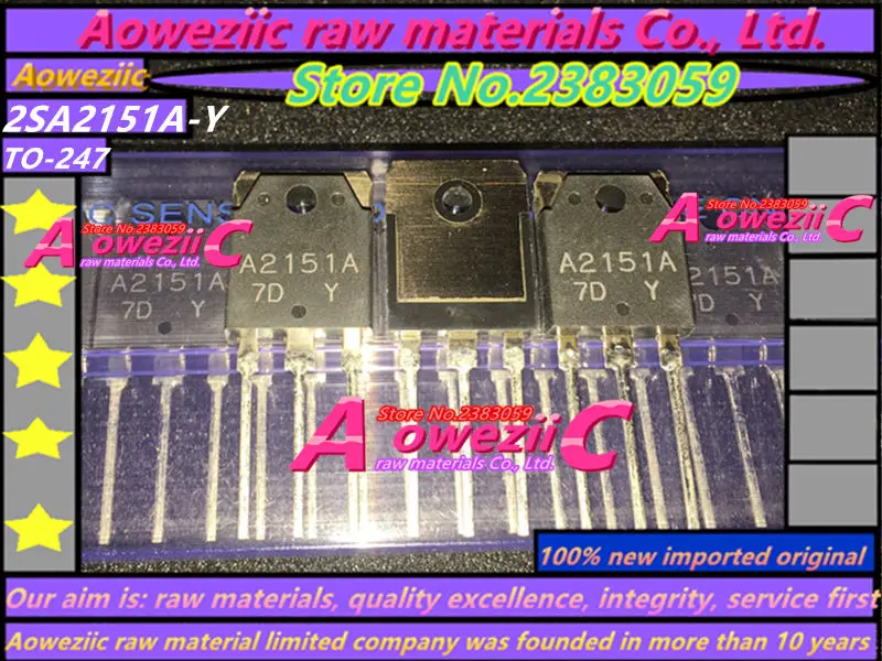 Aoweziic новая импортная оригинальная 2SA2151A 2SC6011A 2SA2151A-Y 2SC6011A-Y A2151A C6011A TO-3Ptube усилитель мощности IC чип