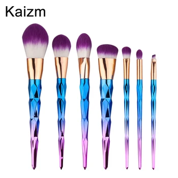 

Kaizm 7Pcs Diamond Shape Makeup Brushes Set Beauty Cosmetic Eyeshadow Lip Powder Face Pinceis Unicorn Kabuki Brush Kits Pincel