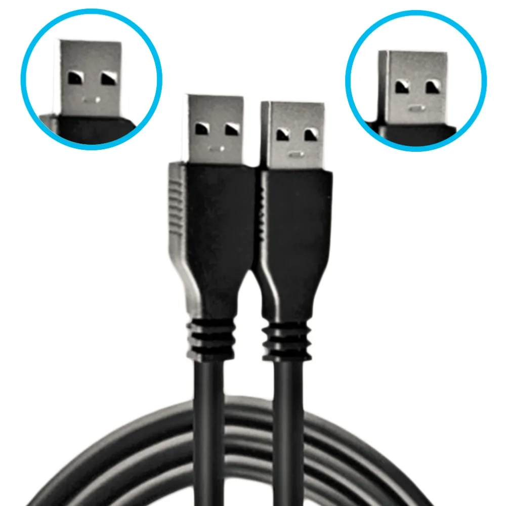 

1pc Black USB 2.0 Male To Male M/M Extension Connector Adapter Cable Cord Wire Wholesale