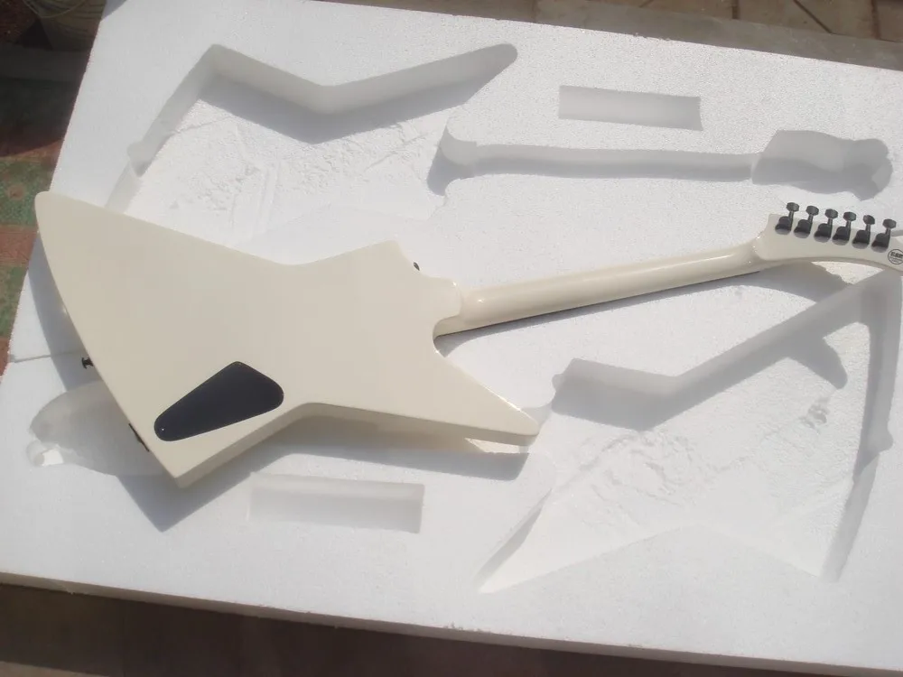 Left Handed James Hetfield Custom Guitar Lefty Metallic Team Used Electric Guitar Backhand Creamy White Guitar Free Shipping Guitar Aliexpress