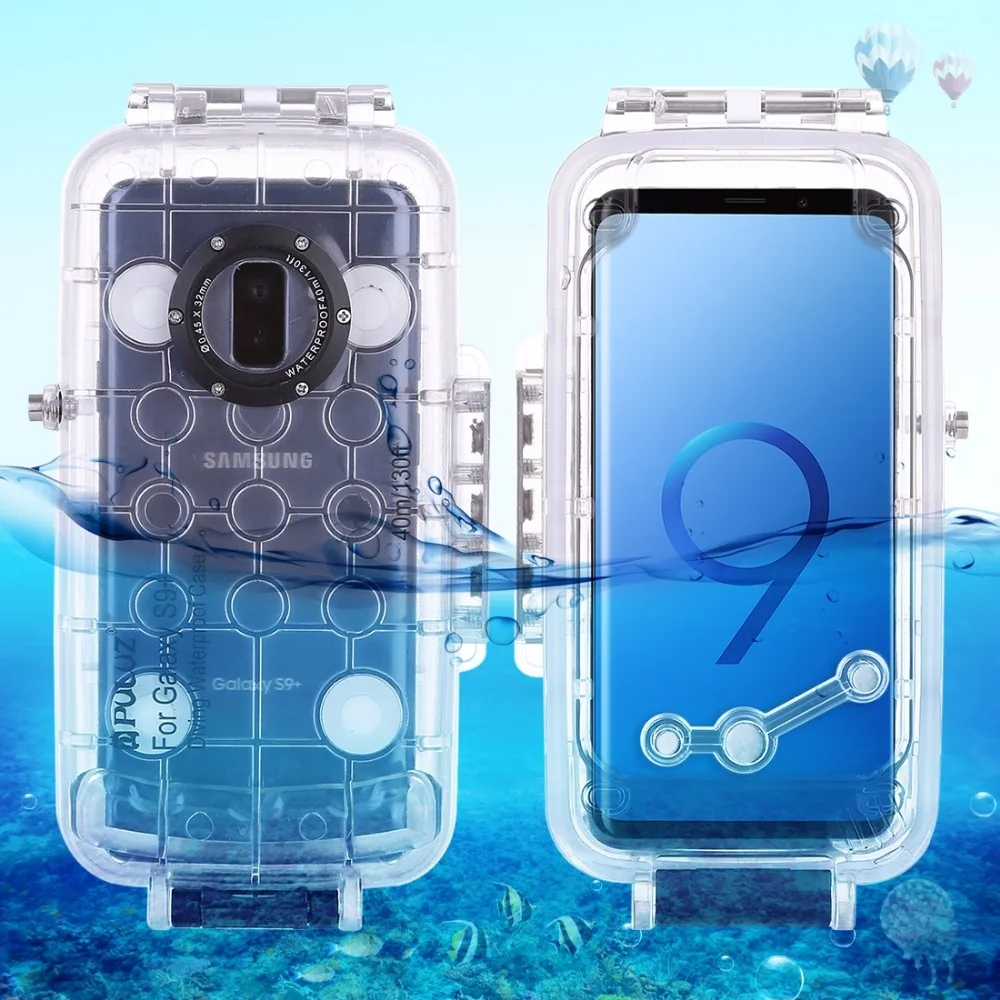 PULUZ для Samsung Galaxy S9 / + чехол дайвинга 40 м/130 футов водонепроницаемый корпус фото и