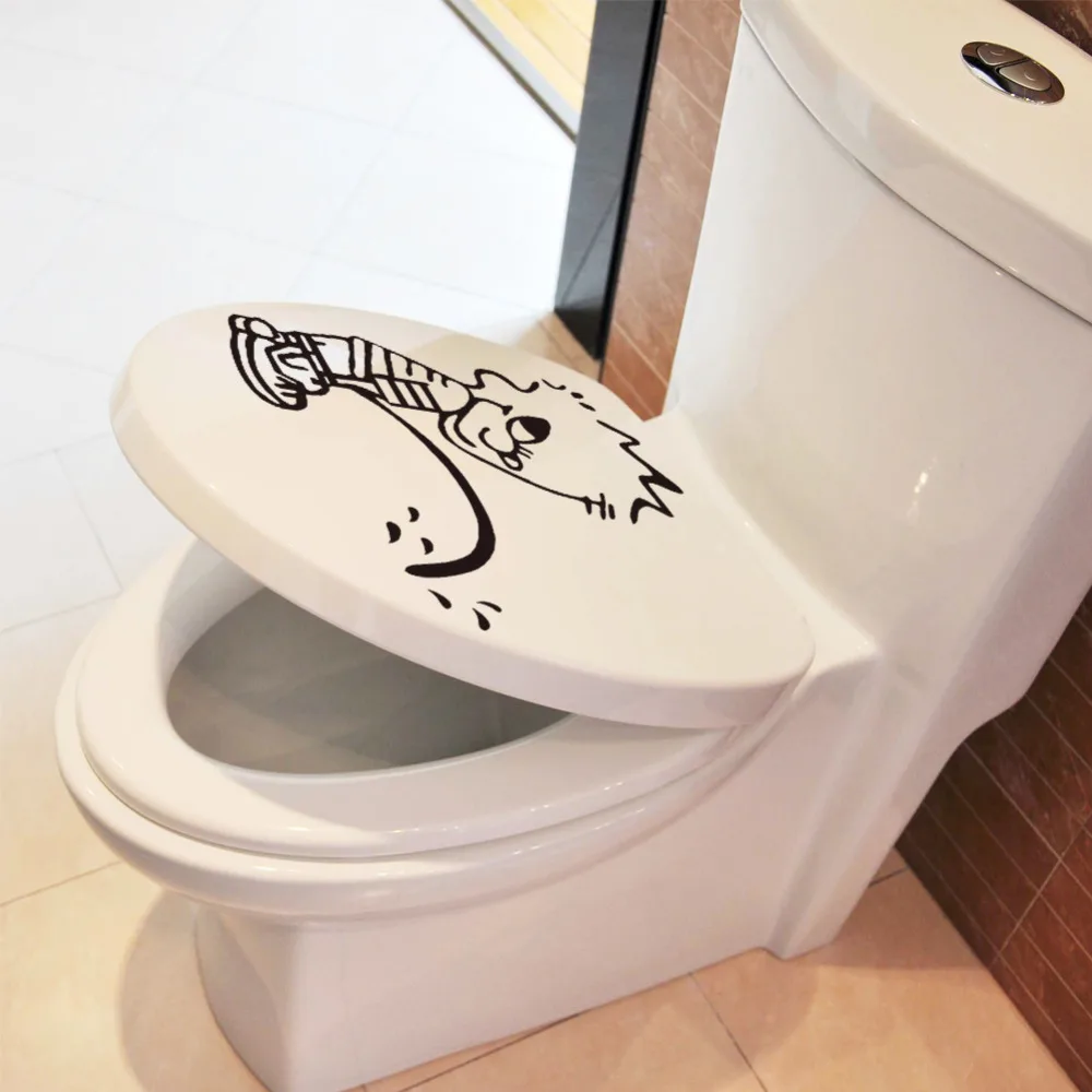 Cheap Funny Bad Kids Boy Toilet Bathroom Decor Decals Creative Art