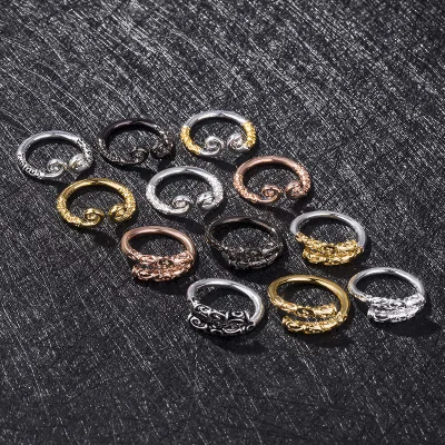 

Wholesale(10pcs) Wukong Curse Ring Retro Male and Female Couples Ring Jewelry On The Ring Of The Xiangyun Carved Flowers