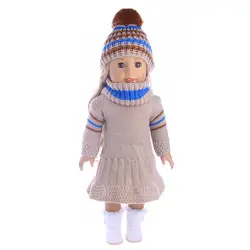 Аксессуары для кукол зимний свитер 3 шт. подходит для 18-дюймовой куклы и 43 см-Кукла Одежда нашего поколения