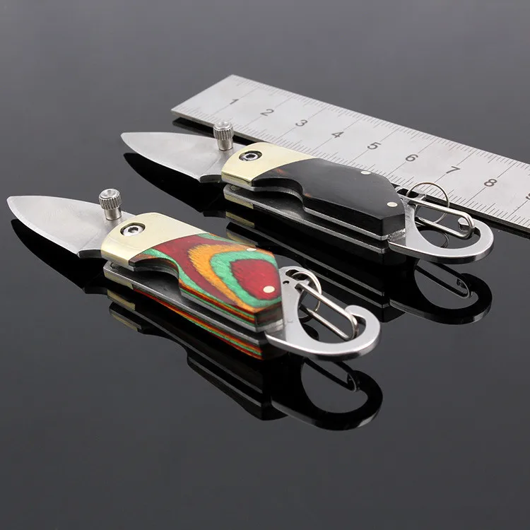 Mini QQ Pocket Knife Folding Blade Key Chain Knife Outdoor Camping Hunting Survival Rescue