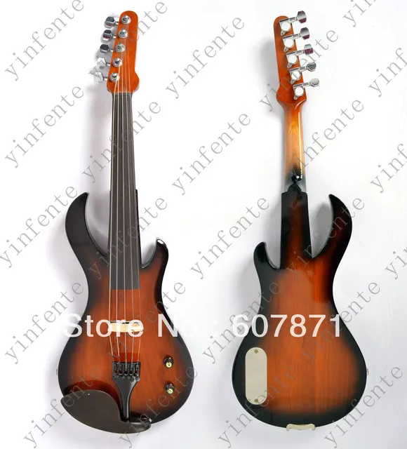 Cheap New 5 string 4/4 Electric violin Solid wood hand Guitar head style