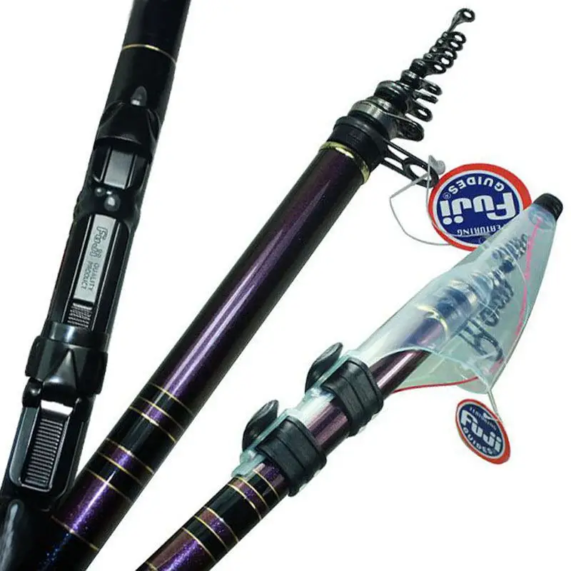 Vara de Pesca Telescópica de Fibra de Carbono Japonês Alimentador Carpa Surf Casting Rod Rocha Fiação Ultra Light 5.3 Metros Mod. 1236029