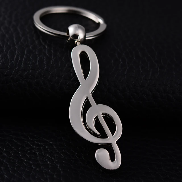 10PCS Fashion Musical Note Keychains Sleutelhanger Creative Metal Key Holder Car Keyfobs Porte Clef Charm Jewelry Gift J001 4