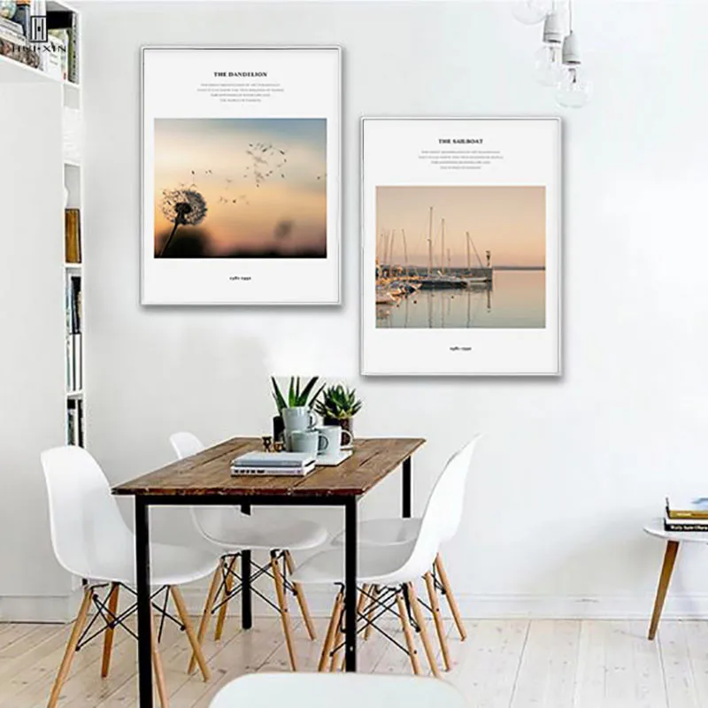 

Landscape Of The Petals Of A Beautiful Dandelion Flutter In The Wind Decorative Canvas Posters Wall Paintings For Room Decor