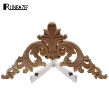Exquisite Classic Rubber Wood Carved Applique Vintage Furniture Craft Decor Home Decoration Accessories Miniature Figurine
