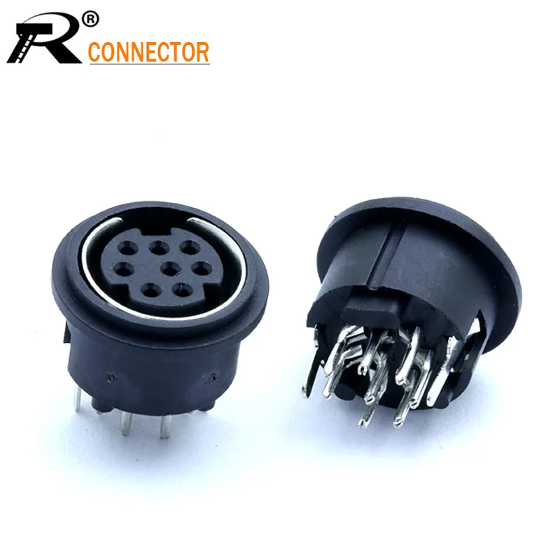 Мини 8Pins PS2 Jack DIN S клеммные коннекторы разъем 8P 20 шт. 180 градусов|Соединители| |