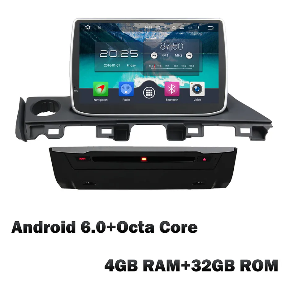 Android 6 x 4GB RAM KLYDE " ips 4G WI-FI Android 8,0 Octa Core PX5 4 Гб Оперативная память 32 GB Встроенная память DVD мультимедиа плеер Радио стерео для Mazda 6 Atenza - Цвет: Android 6 x 4GB RAM