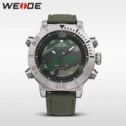 Weide новый холст кварцевые наручные спортивные часы Повседневная натуральная светодиодный Электронные наручные часы es противоударный