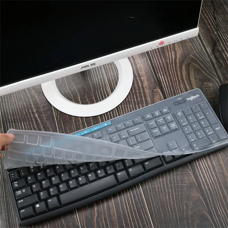 Водонепроницаемый силиконовый чехол для клавиатуры для logitech MK275 K275 MK200 K200 MK260 K260 MK270 K270 механический Настольный ПК - Цвет: Clear