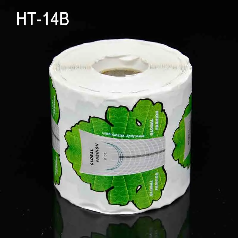 300pcs roll Одноразовые формы для ногтей 300/500 шт, наклейки для ногтей, акриловый УФ-гель для наращивания ногтей, самоклеящаяся форма - Цвет: 300pcs roll