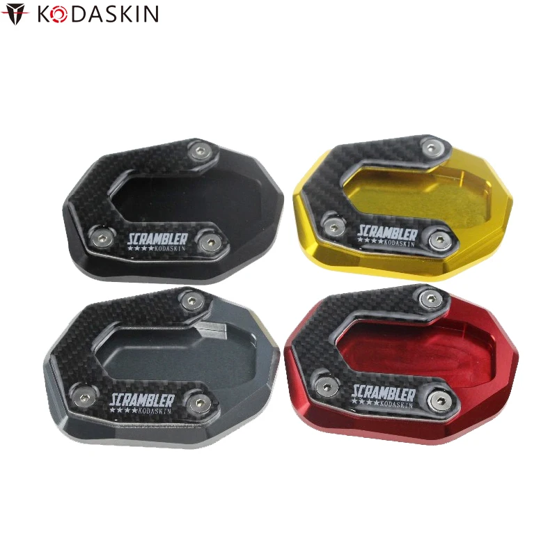 

KODASKIN Motorcycle CNC Aluminum Side Stand Enlarge Plate Pad Holder for DUCATI SCRAMBLER SIXTY2