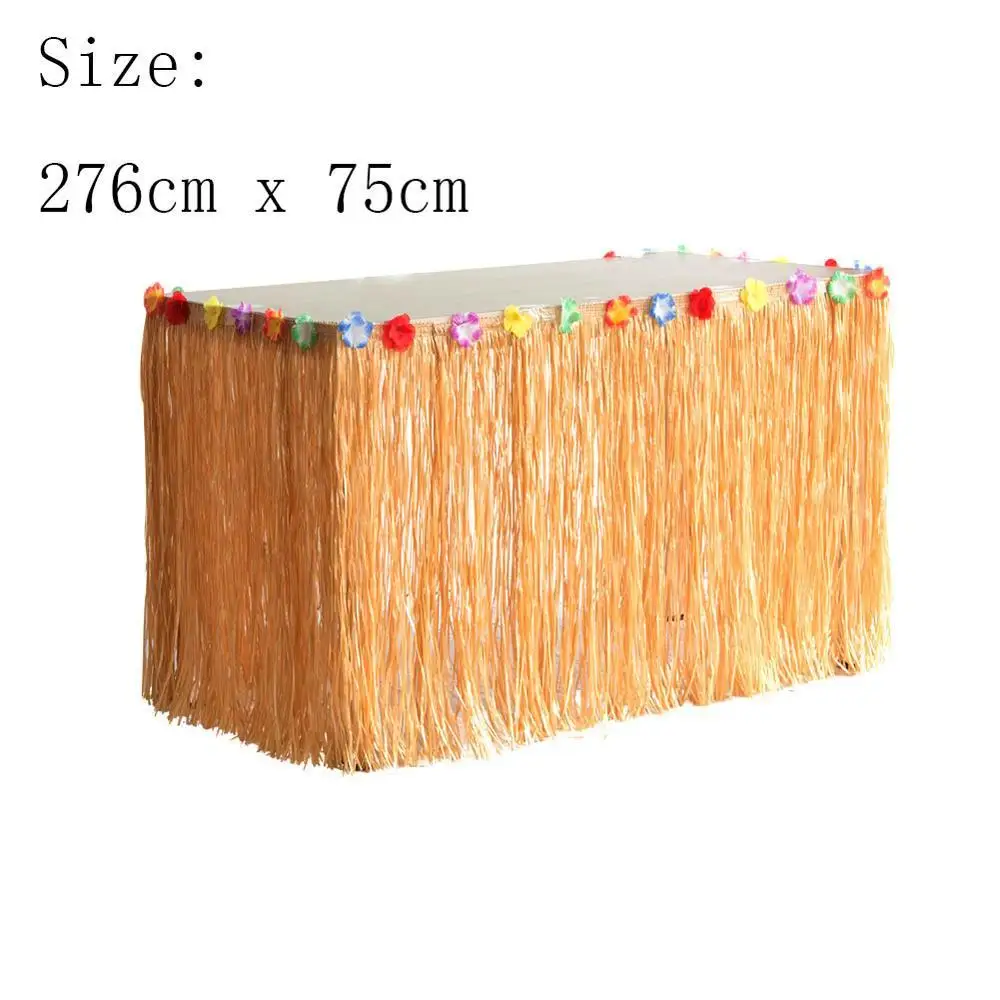 1 table skirt-Gold Алоха тематическое украшение фрукты Гавайский Лето ананас Фламинго тропические события украшения Добро пожаловать попрощаться Луау вечерние принадлежности - Цвет: 1 table skirt-Gold