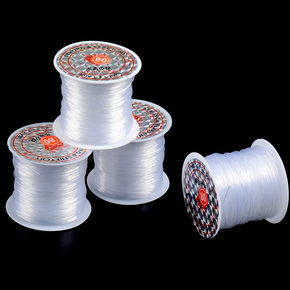 

250cm/Roll 0.8mm No-elastic Transparent Crystal Fish line Bracelet Cord Thread Balloon Straps For Party Accessories DropShipping