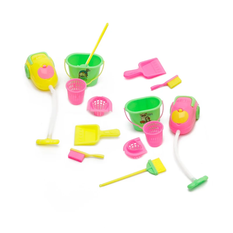 الأطفال مثل Preety المنزل الأثاث تأثيث الأنظف تنظيف كيت ل بيت الدمية هدية 6 PcsRamadan مهرجان هدية