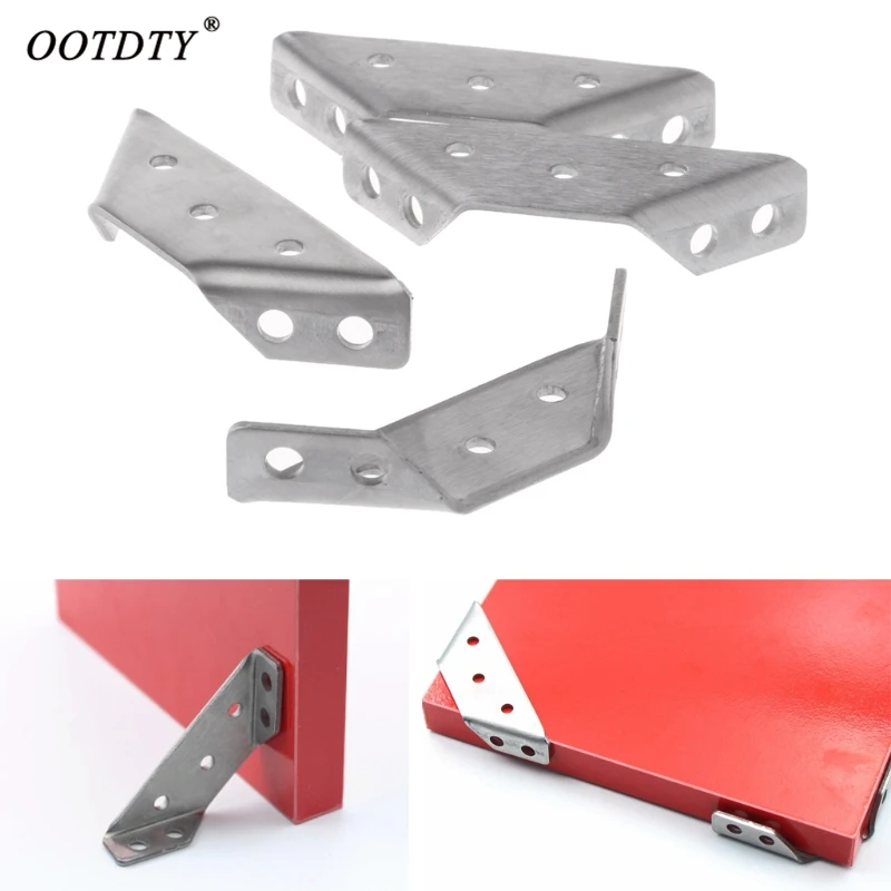 OOTDTY 4 шт. небольшой кронштейн из нержавеющей стали с прямоугольным кодом|Угловые