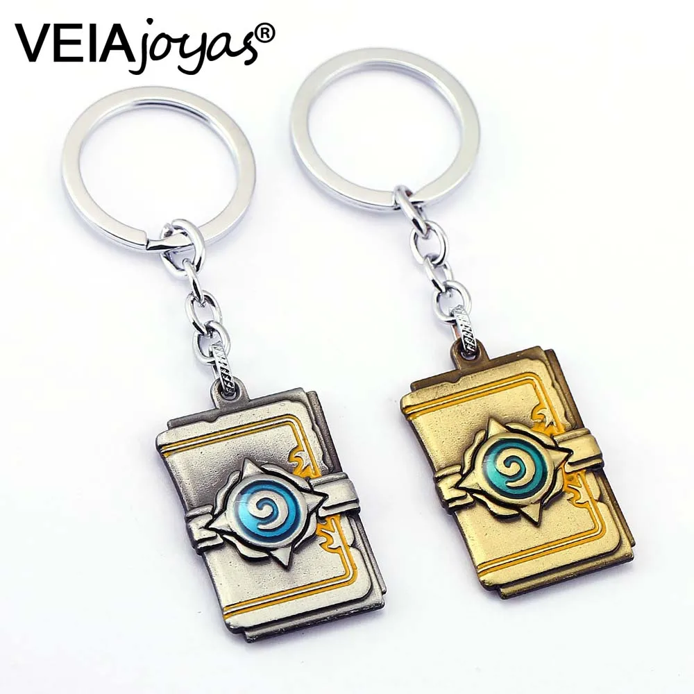 

Hearthstone Keychain Zinc Alloy Warcraft Logo Pendant Key keyring Official Classic Game Heroes Car Key Chain Ring for fans Women