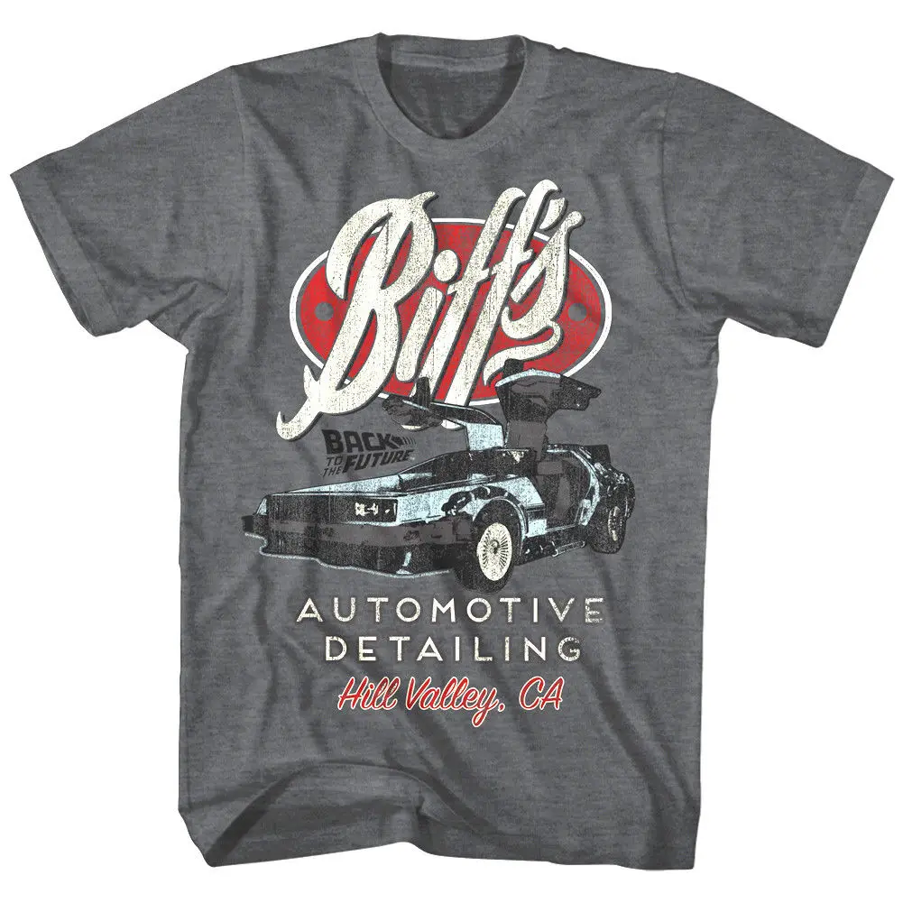 

Back to The Future Biffs Automotive Hill Valley Mens T Shirt California DeLorean Casual Short Sleeve TEE 2019 fashion t shirt